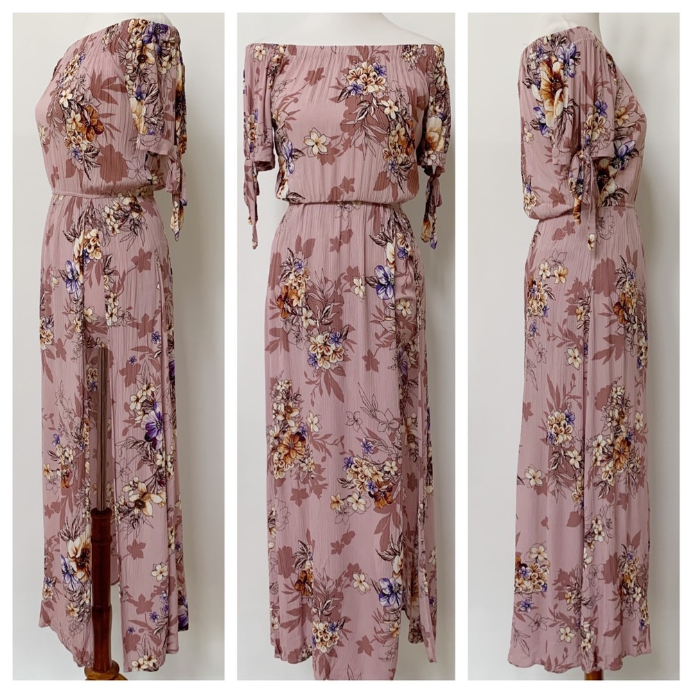 UO Band of Gypsies Floral Maxi Dress With Shorts